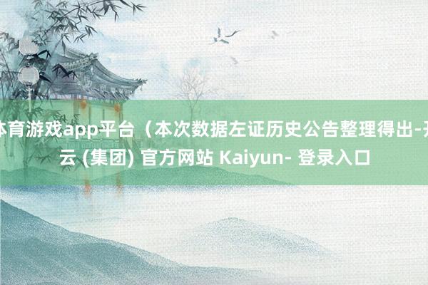 体育游戏app平台（本次数据左证历史公告整理得出-开云 (集团) 官方网站 Kaiyun- 登录入口