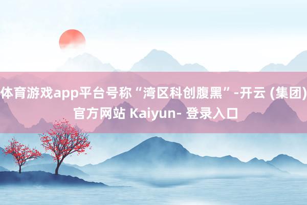 体育游戏app平台号称“湾区科创腹黑”-开云 (集团) 官方网站 Kaiyun- 登录入口