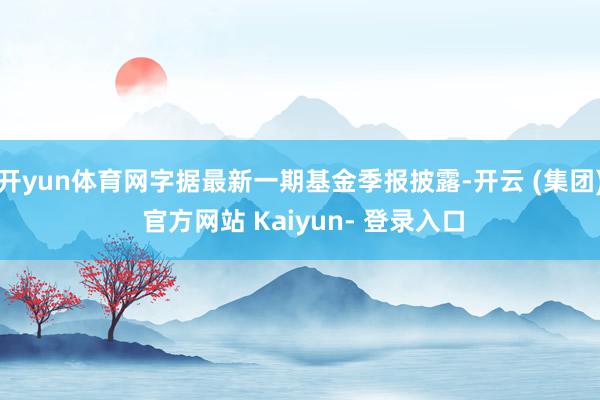 开yun体育网字据最新一期基金季报披露-开云 (集团) 官方网站 Kaiyun- 登录入口