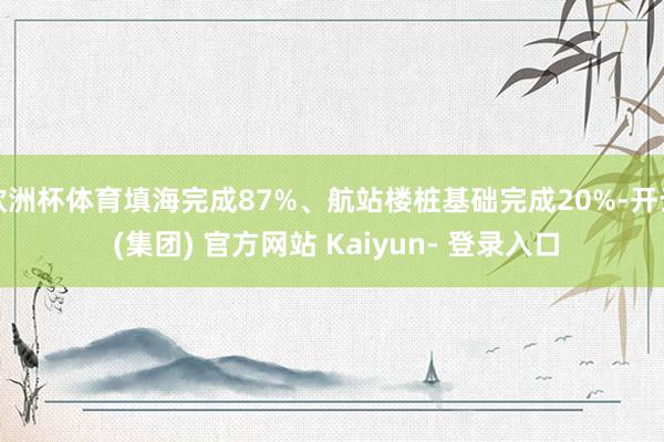 欧洲杯体育填海完成87%、航站楼桩基础完成20%-开云 (集团) 官方网站 Kaiyun- 登录入口