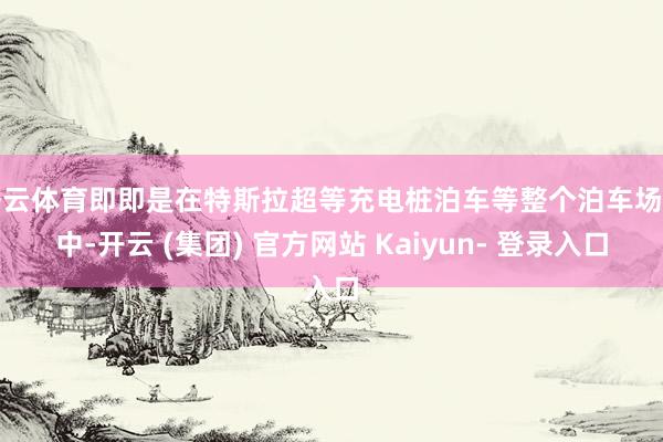 开云体育即即是在特斯拉超等充电桩泊车等整个泊车场景中-开云 (集团) 官方网站 Kaiyun- 登录入口